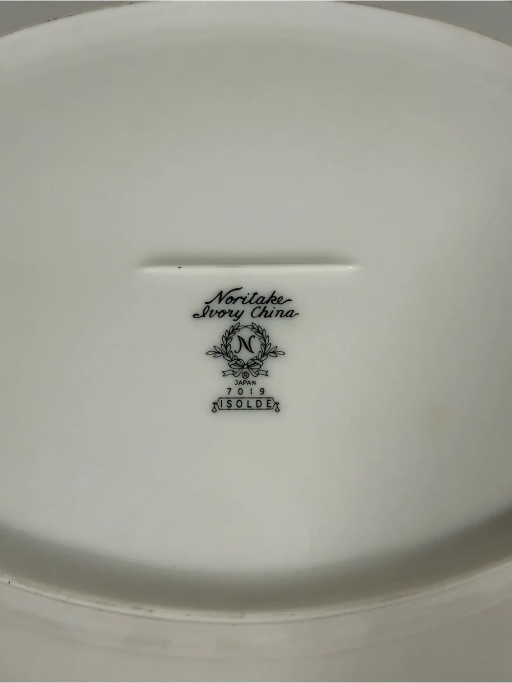 Vintage Noritake Ivory China Isolde Green Floral Oval Serving Plate